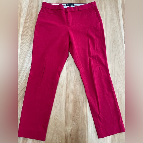 Banana Republic Pants - Banana Republic Womens Pants Cherry Red Mid Rise Sloan Curvy Fit Stretch Ankle 8
